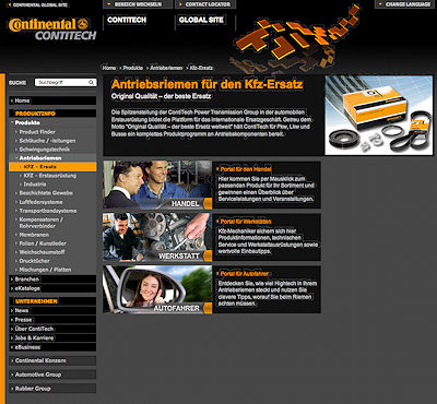 ContiTech Webrelaunch fuer Riemen