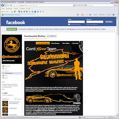 Conti auf Facebook