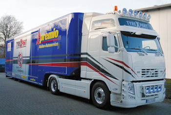 Ein 40 Tonnen Sattelzug als Servicefahrzeug tb