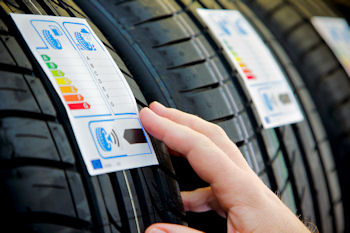 Goodyear Dunlop Close up looking at tire label tb 01