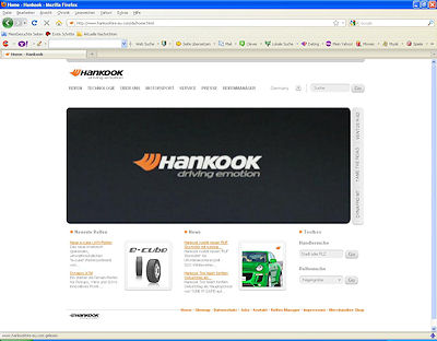 Hankook Web Relaunch Europa