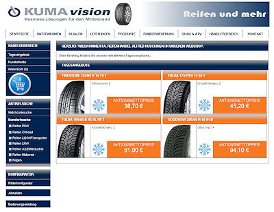 KUMAvision Startbildschirm