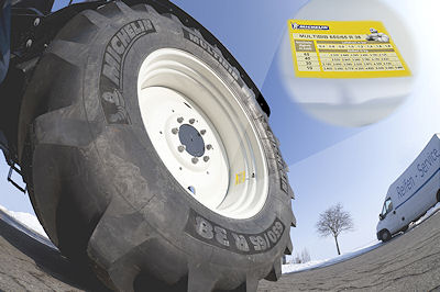Michelin AS Reifendruckaufkleber