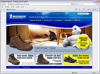 Michelin Schuh Website