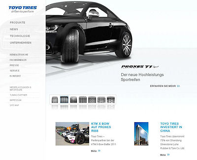 Toyo Homepage Relaunch