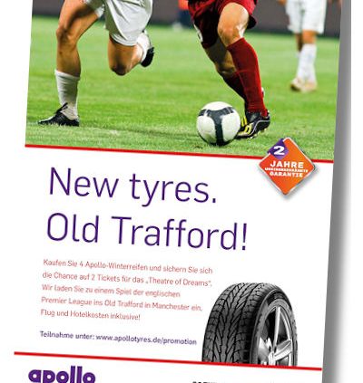 Apollo Tyres New tyres.Old Trafford