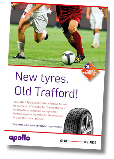 Apollo Tyres New tyres.Old Trafford