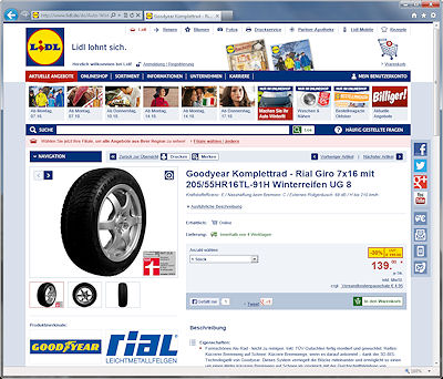 Lidl wird Reifenhändler