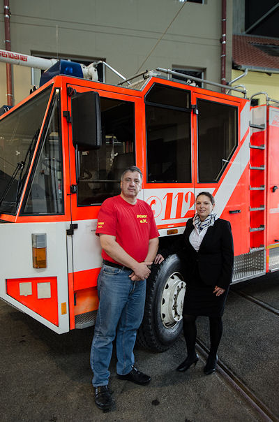 Falken Reifenspende für Oldtimerfeuerwehr