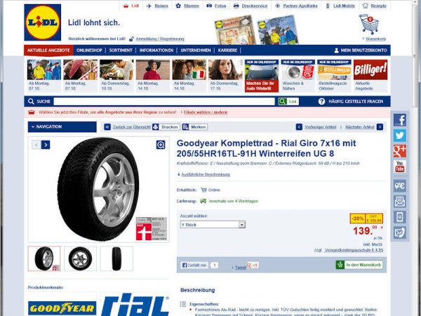 Lidl wird Reifenhändler tb
