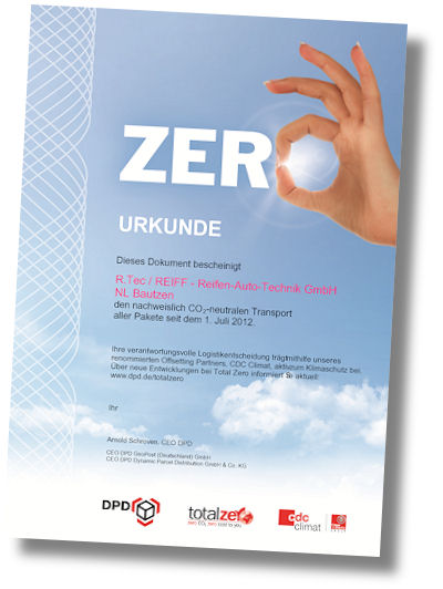Reiff R.Tec Bautzen Total ZerO Zertifikat