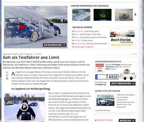 Michelin AutoBild Gewinnspiel