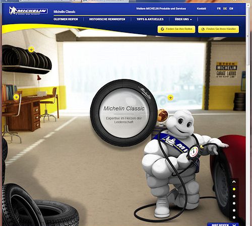 Michelin Klassikreifenwebsite