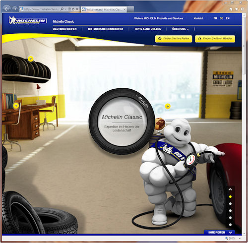 Michelin Klassikreifenwebsite