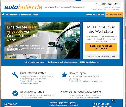 Autobutler Werkstattportal