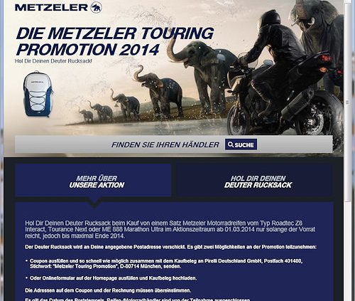 Metzeler Touring Promotion