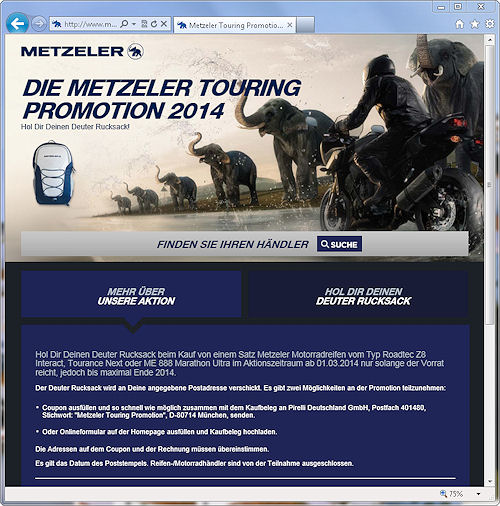 Metzeler Touring Promotion