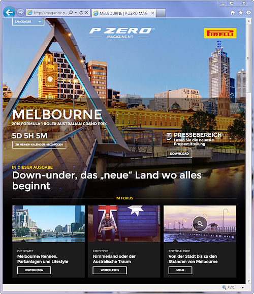 Pirelli P Zero Magazin