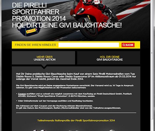 Pirelli Sportfahrer Promotion