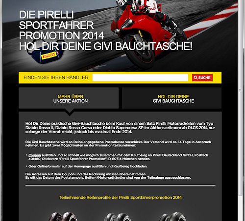 Pirelli Sportfahrer Promotion