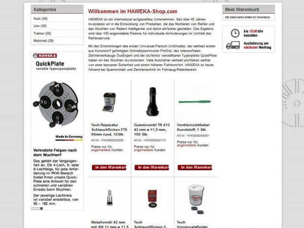 Haweka Webshop tb