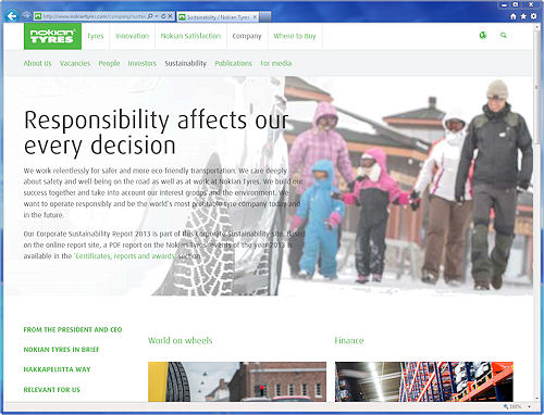 Nokian Nachhaltigkeitsbericht online