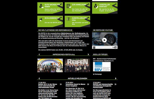 Reifen Messe Internetseite tb