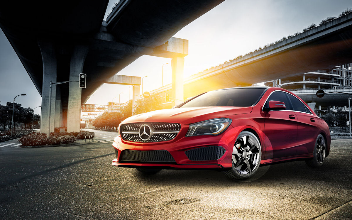 TB Black Glossy Mercedes CLA tb