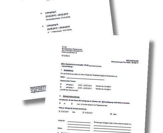 BRV Reifenfachverkäuferlehrgang