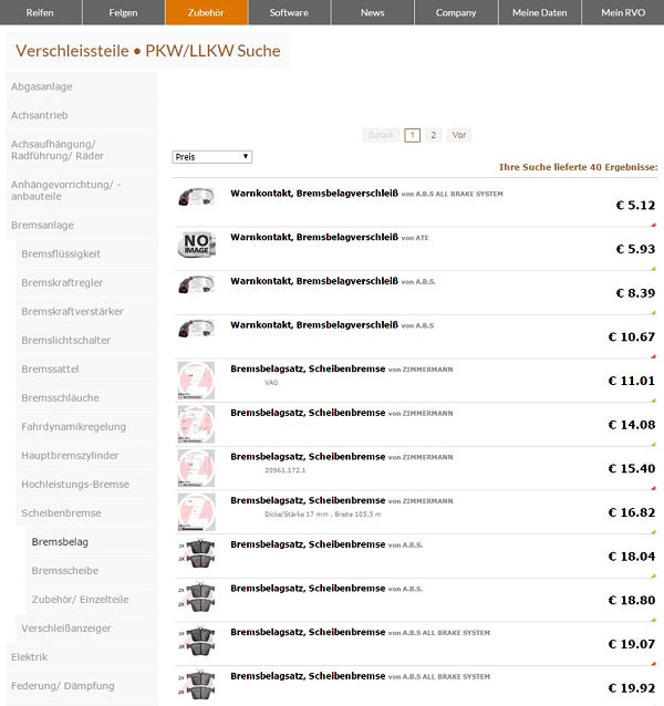 Tyre24 Verschleißteile