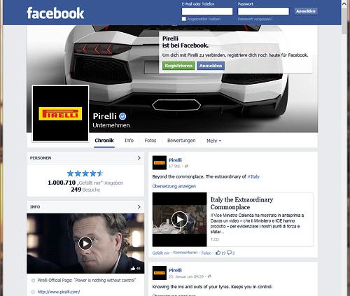 Pirelli Facebook
