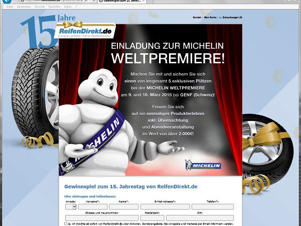 Delticom ReifenDirekt Jubiläumsgewinnspiel