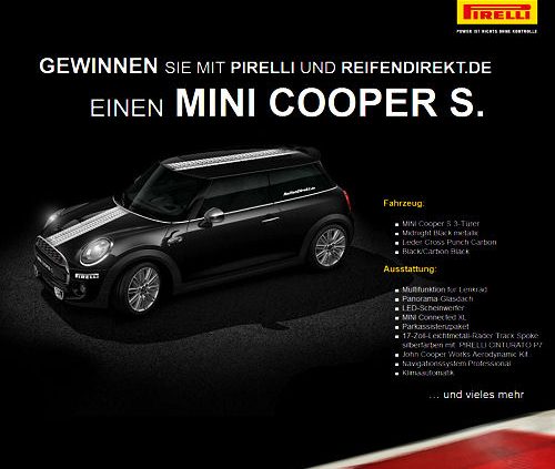 Delticom Gewinnspiel um Mini Cooper S