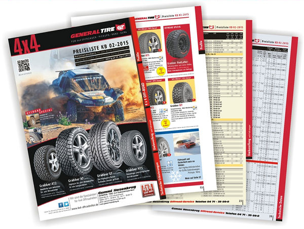 Gummi Hasenkrug KB Preisliste General Tire