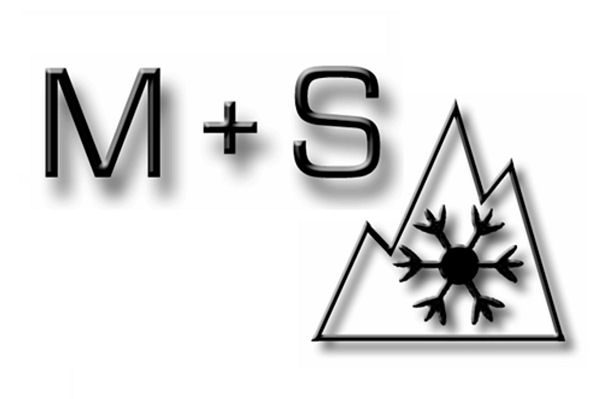 M+S und Schneeflockensymbol