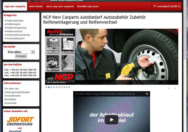 NCP New Carparts Webshop