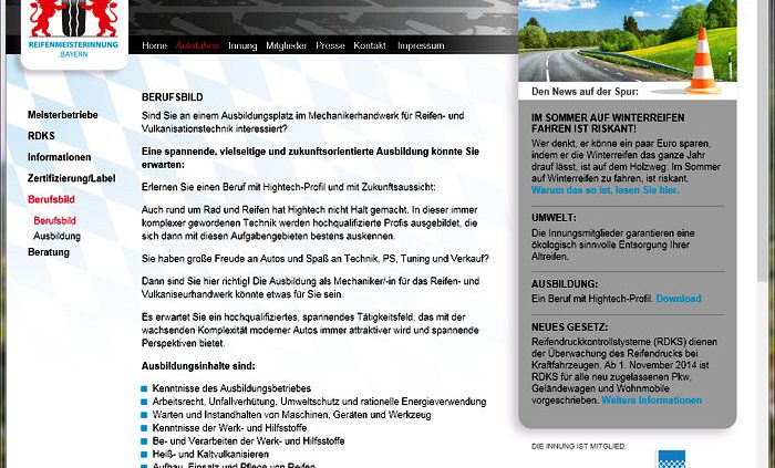 Bayrische Vulkaniseure suchen Nachwuchs