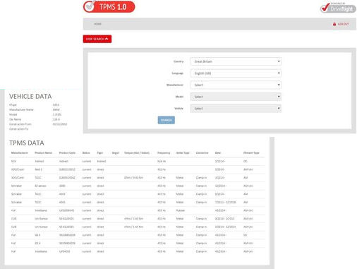 DriveRight neues RDKS Tool