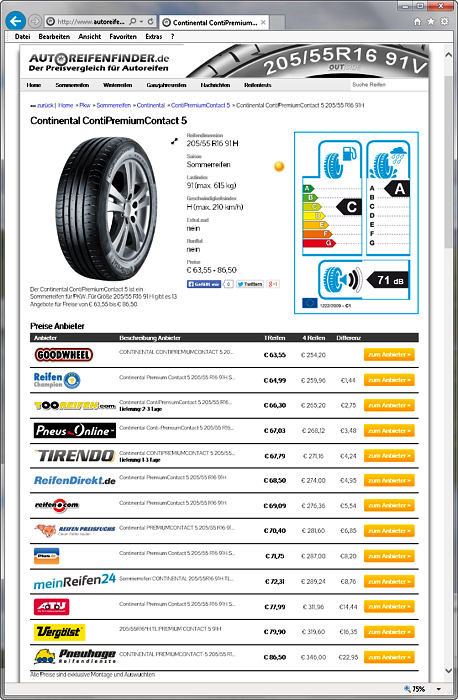 SpotOne Autoreifenfinder