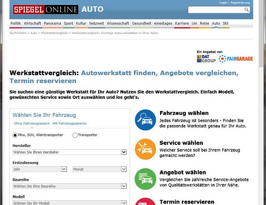 DAT FairGarage auf Spiegel Online