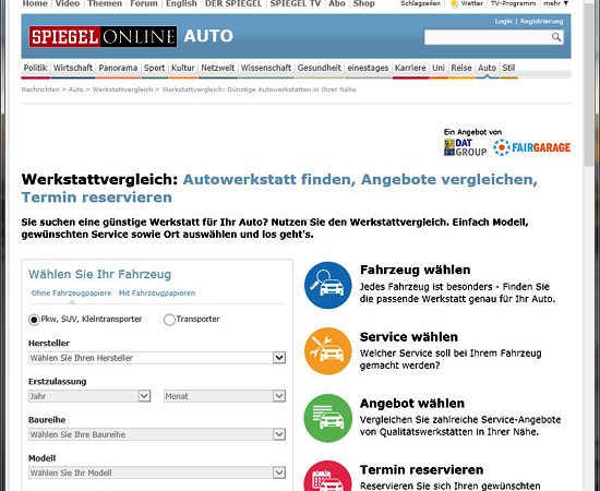 DAT FairGarage auf Spiegel Online