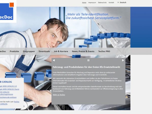 TecDoc Website tb