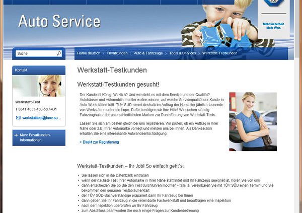 TÜV Süd sucht Werkstatttester