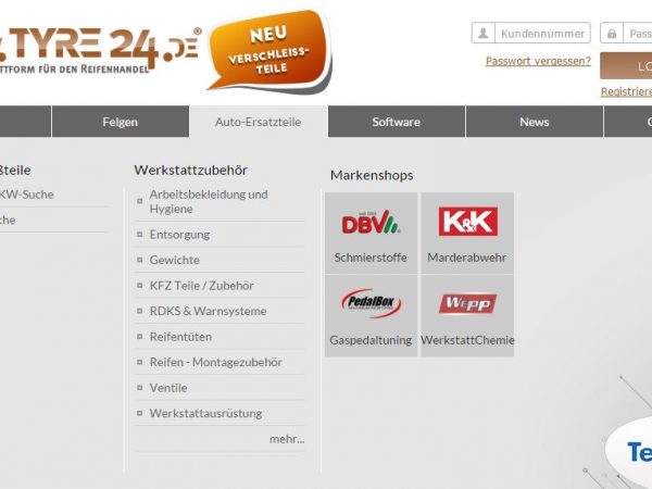 Verschleißteile neu bei Tyre24 2 tb