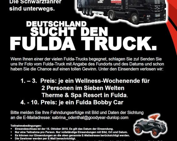 Fulda Flyer Deutschland such den Fulda Truck tb