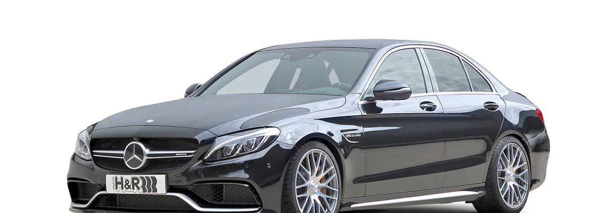 MB C63 AMG S Federn auf weiss tb