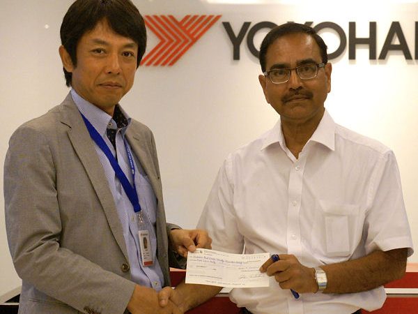 Yokohama Spende für Nepal Erdbebenopfer
