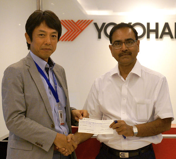 Yokohama Spende für Nepal Erdbebenopfer