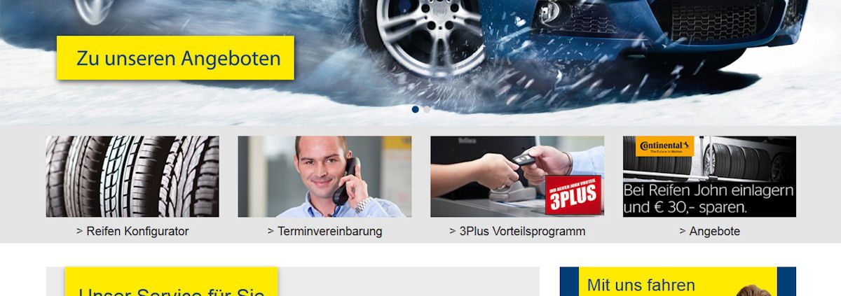 Neue Website Reifen John tb