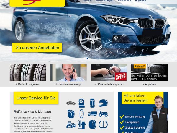 Neue Website Reifen John tb